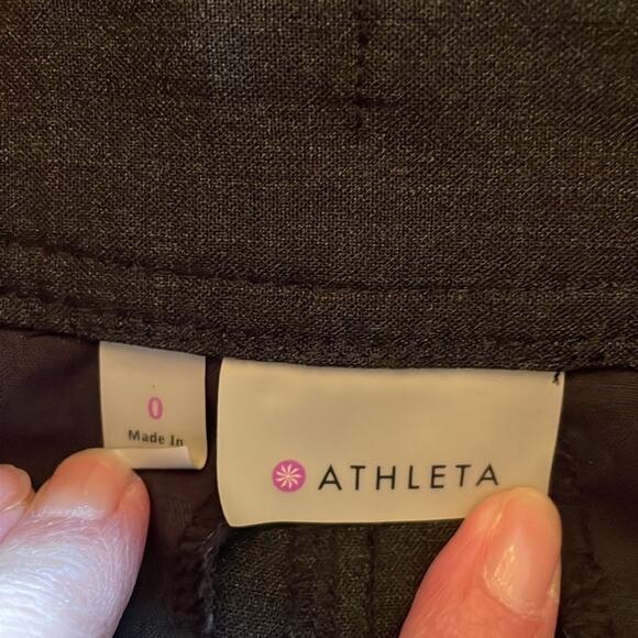 Athleta Wool Blend Stretch Sirrus Mini Skirt in Charcoal Heather- Size 0 - Picture 7 of 10